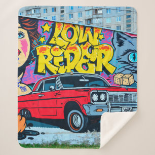 A detailed image of graffiti drawing. Conceptual s Sherpa Blanket