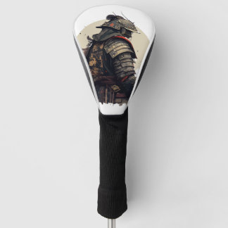 A detailed samurai illustration golf head cover