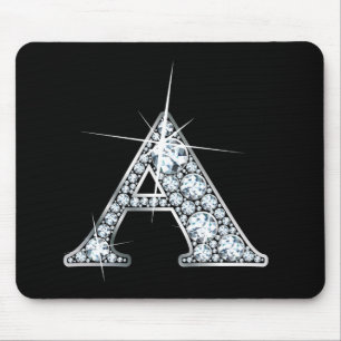 "A" Diamond Bling Mousepad
