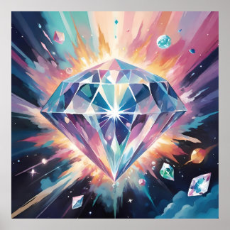 A diamond in space poster