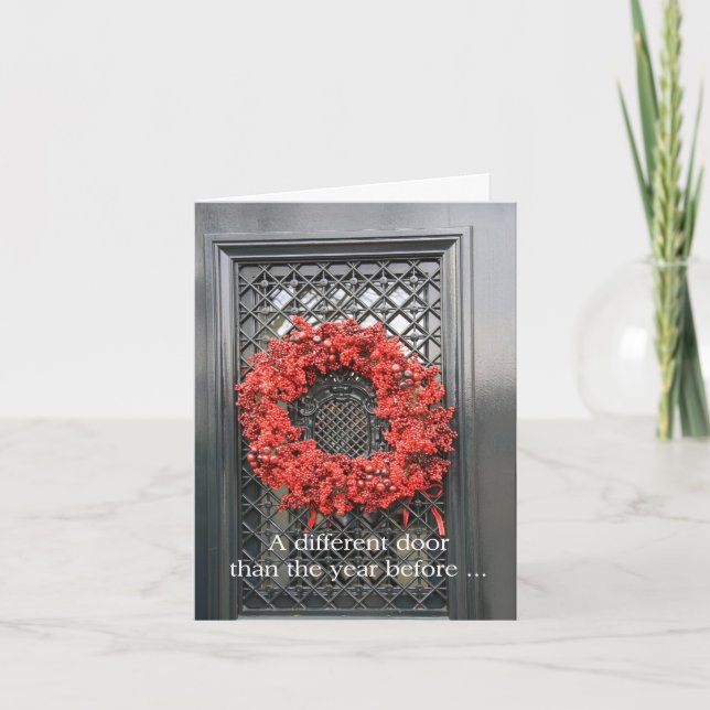 A Different door - New Address Holiday card (Front)
