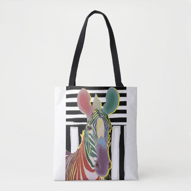 A Different Zebra Medium Tote Bag (Front)