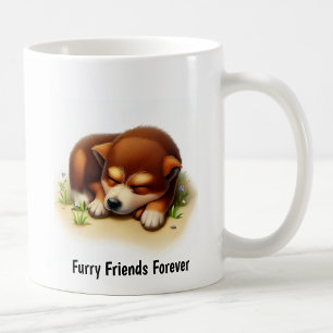 A Digital Painting of a Cute Australian Cattle Dog Coffee Mug