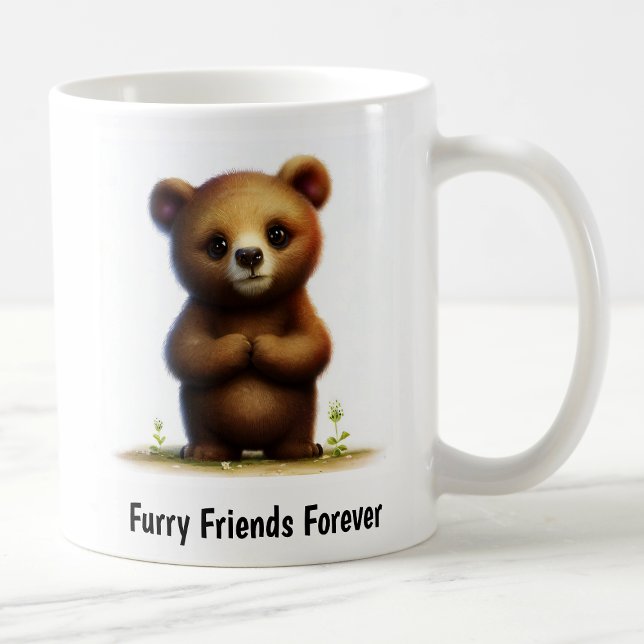 A Digital Painting of a Cute Brown Bear Coffee Mug (Creator Uploaded)