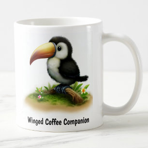 A Digital Painting of a Cute Keel-billed Toucan Coffee Mug