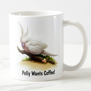 A Digital Painting of a Major Mitchell's Cockatoo Coffee Mug