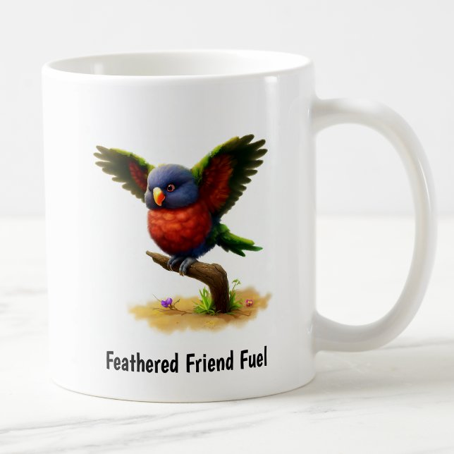 A Digital Painting of a Mount Apo Lorikeet Coffee Mug (Creator Uploaded)