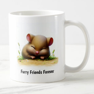 A Digital Painting of a Very Cute Dormouse Coffee Mug
