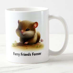 A Digital Painting of a Very Cute Dormouse Coffee Mug