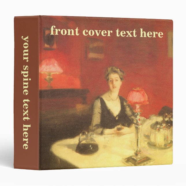 A Dinner Table at Night by John Singer Sargent Binder (Front/Spine)