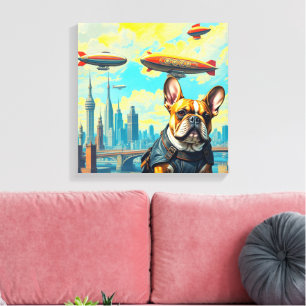 A DISTANT TOMORROW-FRENCH BULLDOG 3 CANVAS PRINT