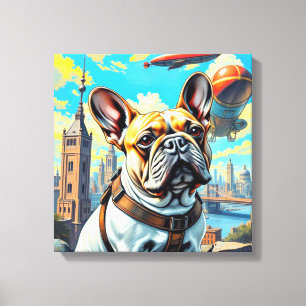A DISTANT TOMORROW-FRENCH BULLDOG 4 CANVAS PRINT