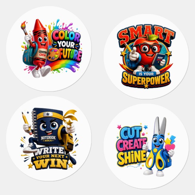 A diverse collection of motivational stickers and  (Group)