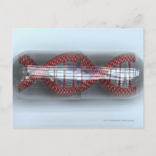 A DNA strand in a capsule Postcard
