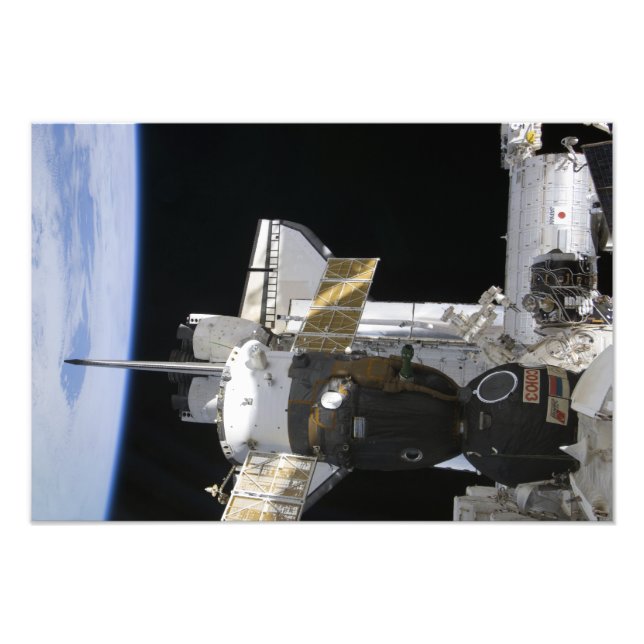 A docked Soyuz spacecraft Photo Print (Front)