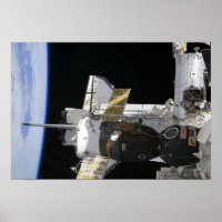 A docked Soyuz spacecraft