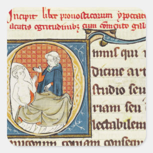 A Doctor Diagnosing a Patient Square Sticker