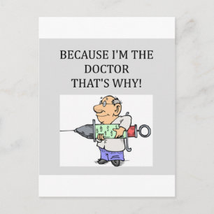 a doctor joke postcard