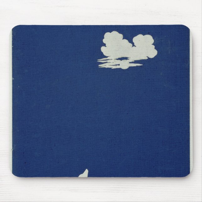 A Dog Howling at the Moon Mouse Pad (Front)