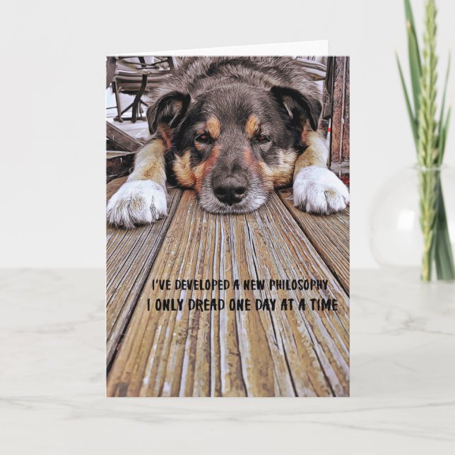 A DOG'S LIFE Greeting Card (Front)