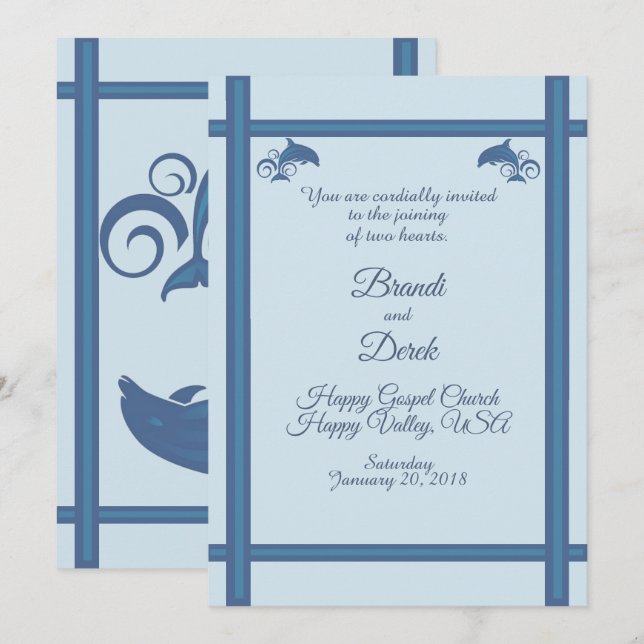A Dolphin Invitation (Front/Back)