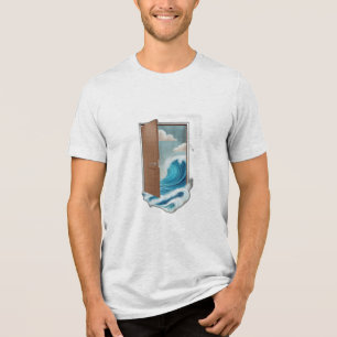 A door floating in the sky, Tri-Blend shirt