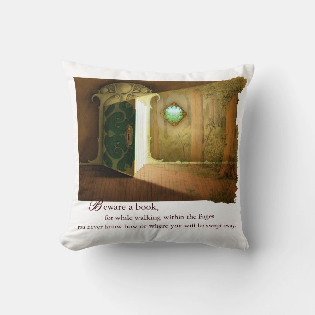 A Door To . . . Throw Pillow (Front)