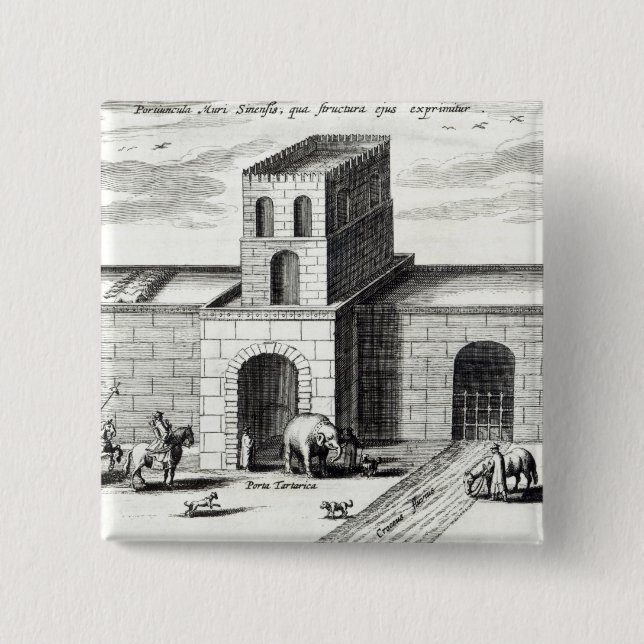 A Doorway in the Great Wall 2 Inch Square Button (Front)