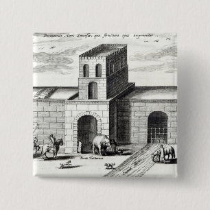 A Doorway in the Great Wall 2 Inch Square Button