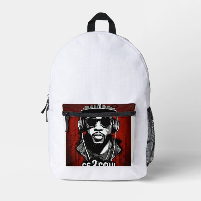 À Dos Imprimé "Beat Drop Backpack" sac style DJ (Recto)