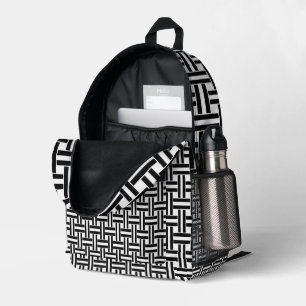 À Dos Imprimé Imprimer Sac Coupe Coupe Bac Coupe Noir & Blanc Ba