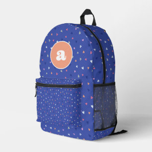 À Dos Imprimé Purple Hearts Girl Monogramme Imprimer Couper Sac