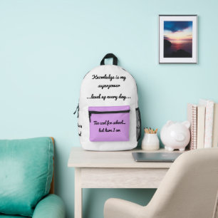 À Dos Imprimé Retour au sac de motivation scolaire