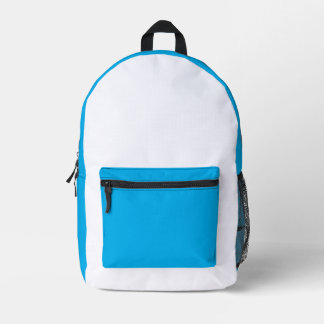 À Dos Imprimé Sac blanc cyan