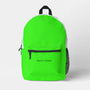 À Dos Imprimé Sac de sport personnalisé couleur unie vert néon