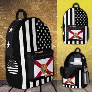 À Dos Imprimé Sac Floride personnalisé, drapeau américain