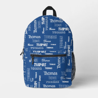 À Dos Imprimé Sac personnalisé bleu pour garçon rentrée scolaire
