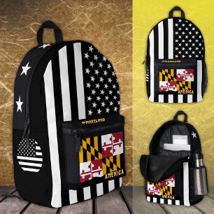 À Dos Imprimé Sac personnalisé Maryland Drapeau, Drapeau américa