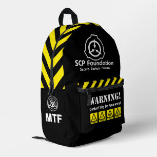 À Dos Imprimé Sac SCP. Contenir. Protéger. Cartable paranormal