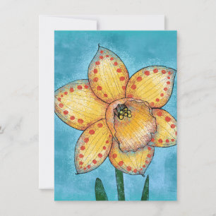 A Dotty Daffodil Greeting Card