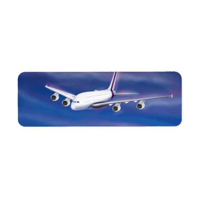 A Double Decker Commercial Airplane (Front)