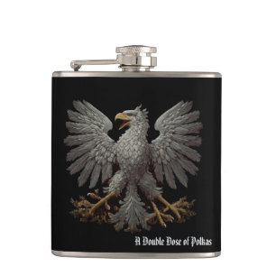 A Double Dose of Polkas Vinyl Wrapped Flask