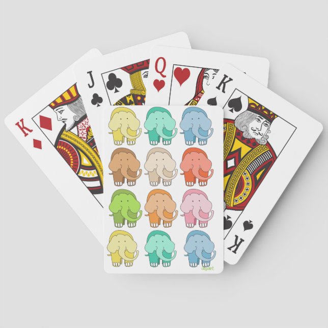 A Dozen Elephants Playing Cards (Back)
