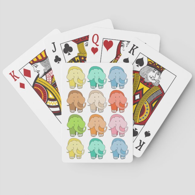 A Dozen Elephants Playing Cards  (Back)