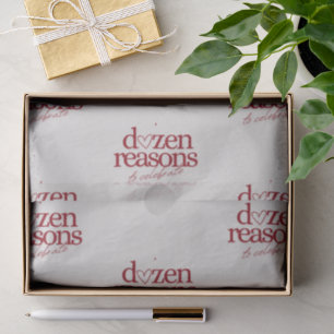 A Dozen Reasons to Celebrate Wedding Favour Tissue Paper