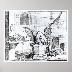 A Dragon in a Workshop Poster