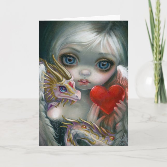 A Dragonling Valentine Greeting Card (Front)