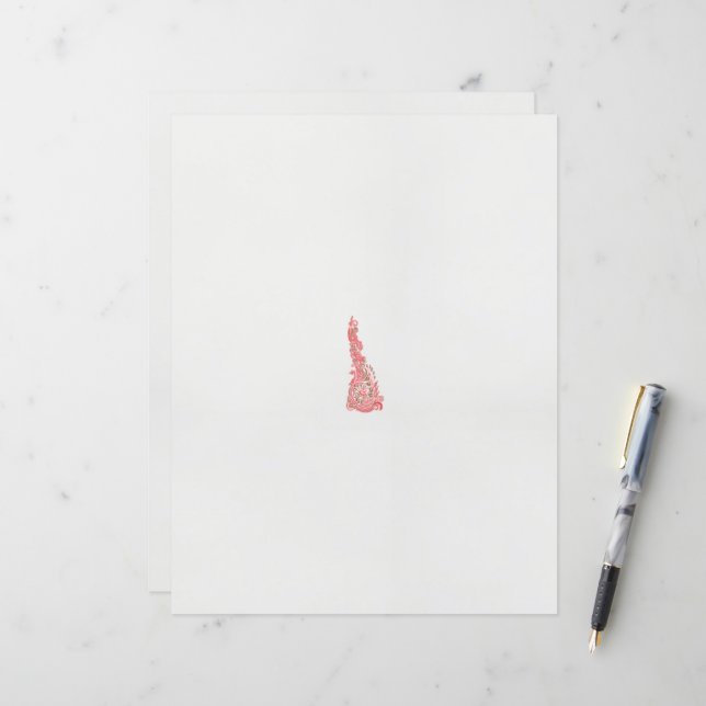 a drawing of a bird with flowers on it (Front/Back In Situ)