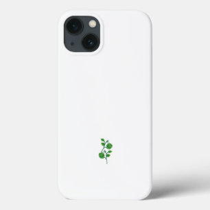 a drawing of a branch with flowers and leaves iPhone 13 case