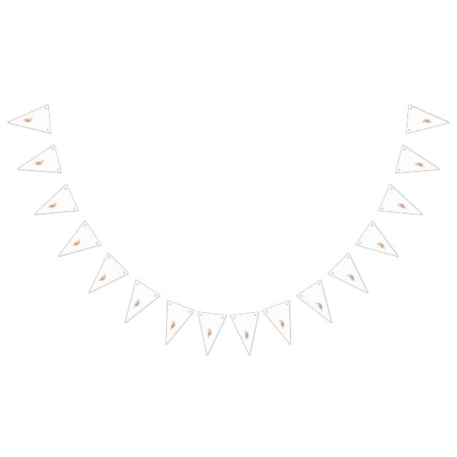a drawing of a flower with leaves on it bunting flags (All)